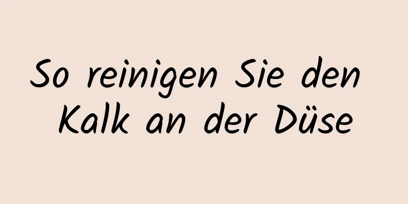 So reinigen Sie den Kalk an der Düse