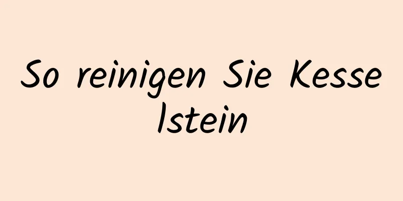 So reinigen Sie Kesselstein