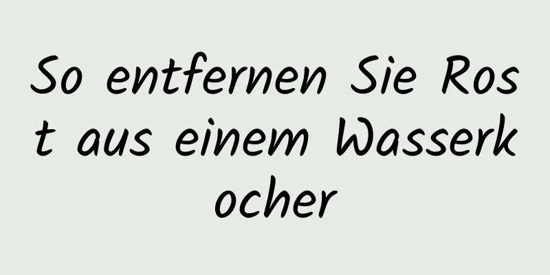 So entfernen Sie Rost aus einem Wasserkocher