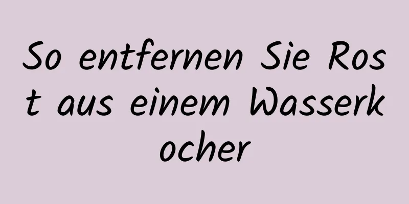 So entfernen Sie Rost aus einem Wasserkocher