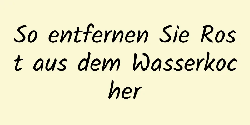 So entfernen Sie Rost aus dem Wasserkocher