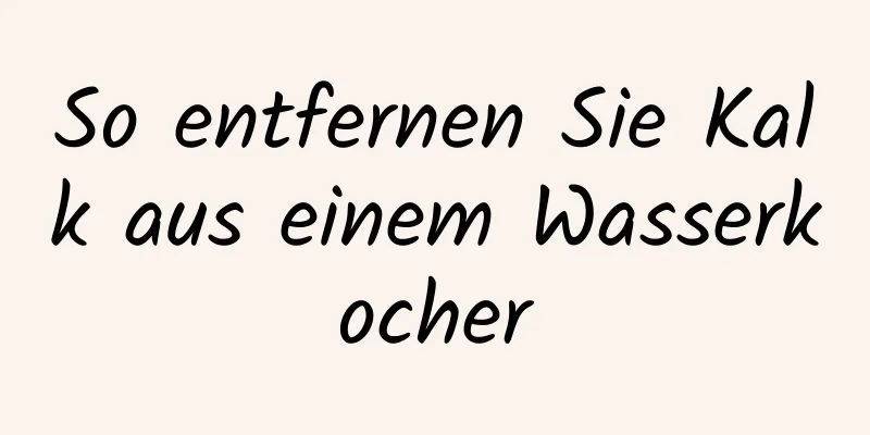 So entfernen Sie Kalk aus einem Wasserkocher