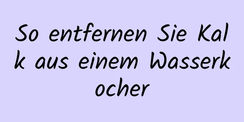 So entfernen Sie Kalk aus einem Wasserkocher