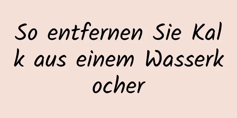 So entfernen Sie Kalk aus einem Wasserkocher