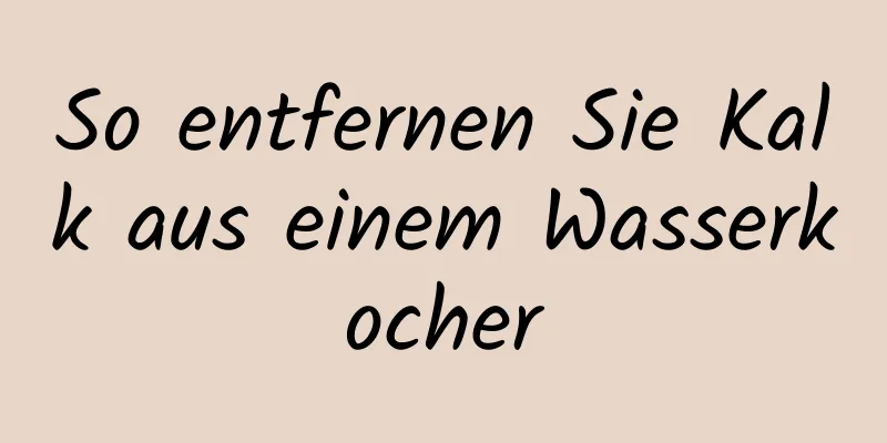 So entfernen Sie Kalk aus einem Wasserkocher