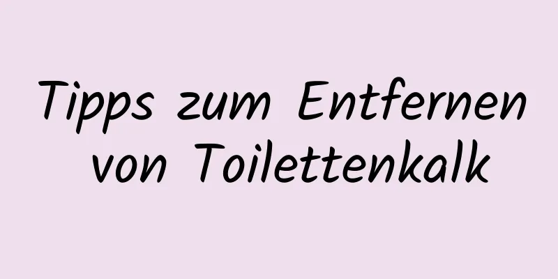 Tipps zum Entfernen von Toilettenkalk