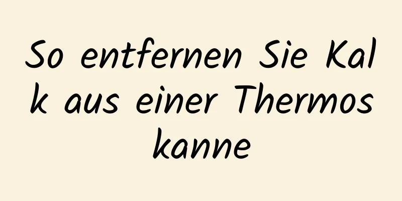 So entfernen Sie Kalk aus einer Thermoskanne