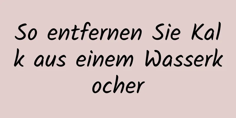 So entfernen Sie Kalk aus einem Wasserkocher