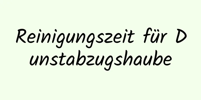 Reinigungszeit für Dunstabzugshaube