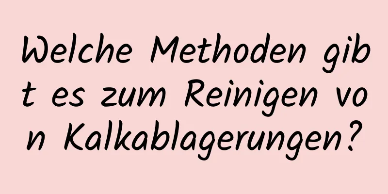 Welche Methoden gibt es zum Reinigen von Kalkablagerungen?