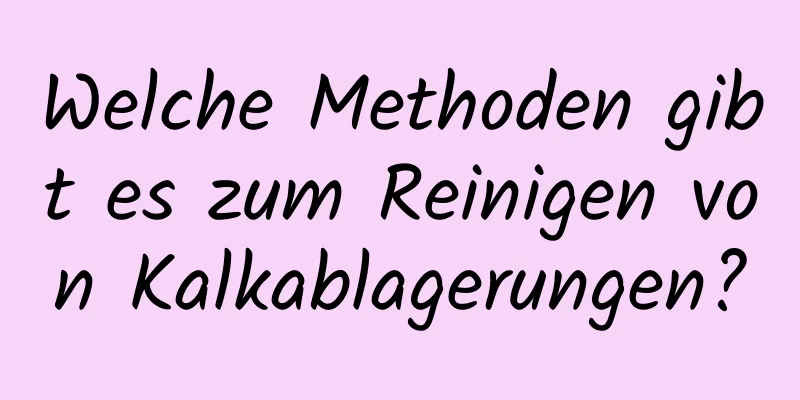 Welche Methoden gibt es zum Reinigen von Kalkablagerungen?