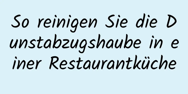 So reinigen Sie die Dunstabzugshaube in einer Restaurantküche