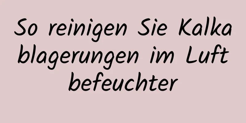 So reinigen Sie Kalkablagerungen im Luftbefeuchter