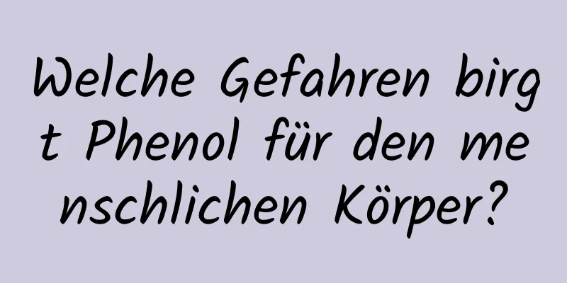 Welche Gefahren birgt Phenol für den menschlichen Körper?