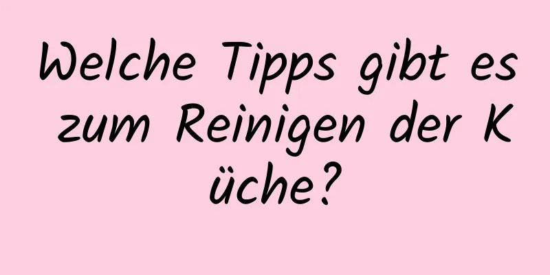 Welche Tipps gibt es zum Reinigen der Küche?