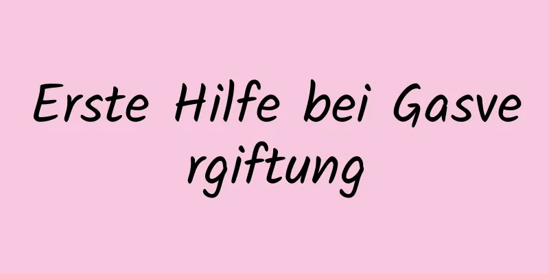 Erste Hilfe bei Gasvergiftung