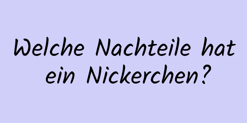 Welche Nachteile hat ein Nickerchen?