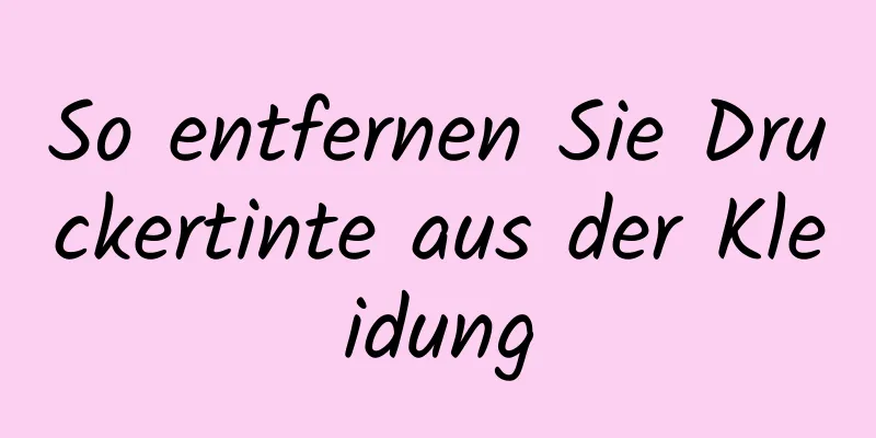 So entfernen Sie Druckertinte aus der Kleidung