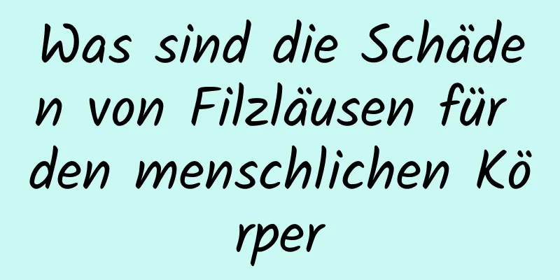 Was sind die Schäden von Filzläusen für den menschlichen Körper