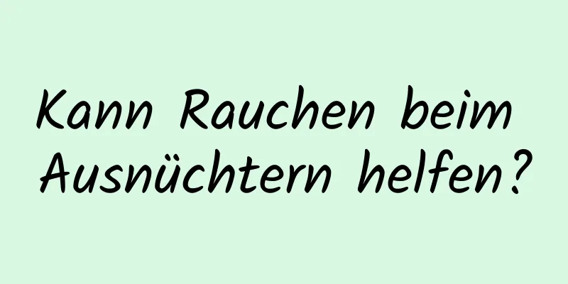 Kann Rauchen beim Ausnüchtern helfen?