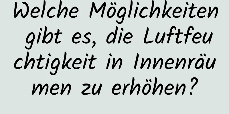 Welche Möglichkeiten gibt es, die Luftfeuchtigkeit in Innenräumen zu erhöhen?