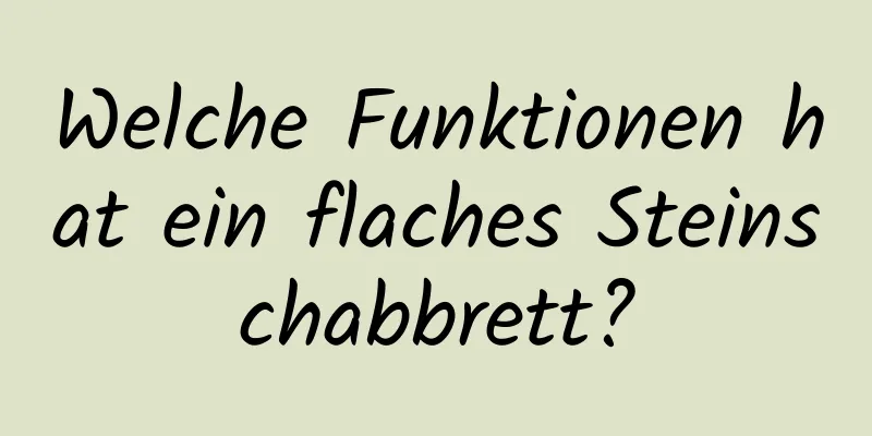 Welche Funktionen hat ein flaches Steinschabbrett?