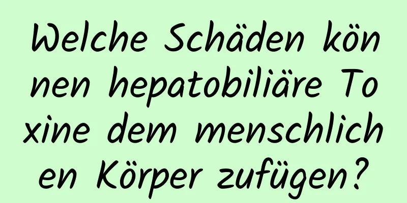 Welche Schäden können hepatobiliäre Toxine dem menschlichen Körper zufügen?