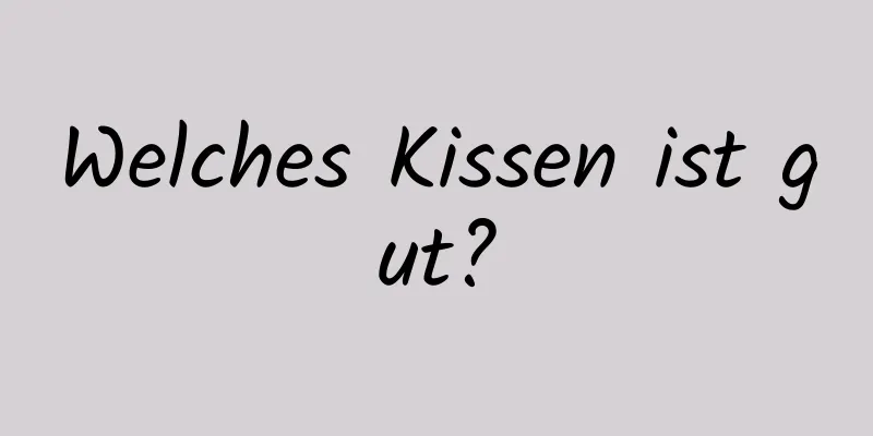 Welches Kissen ist gut?