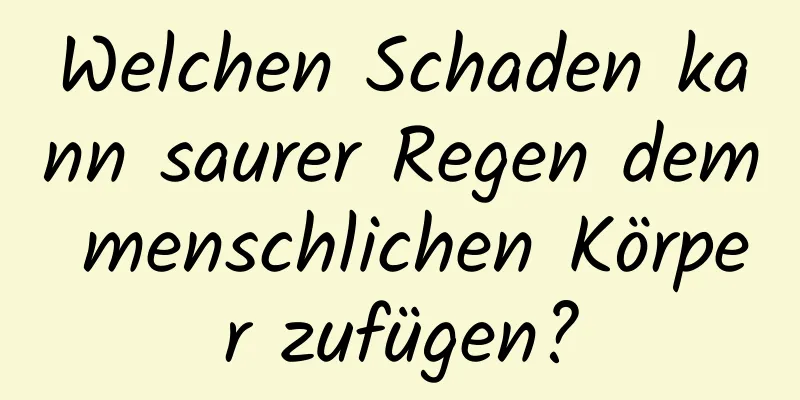 Welchen Schaden kann saurer Regen dem menschlichen Körper zufügen?