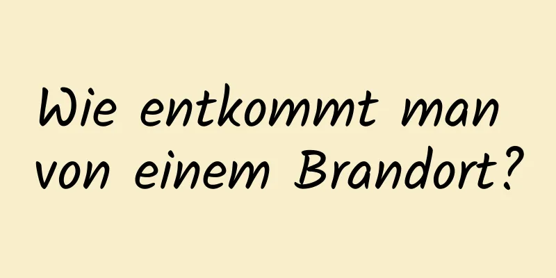 Wie entkommt man von einem Brandort?