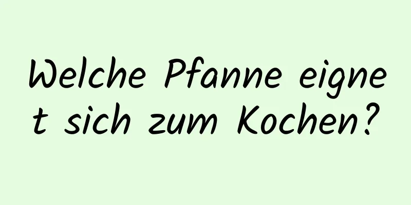 Welche Pfanne eignet sich zum Kochen?