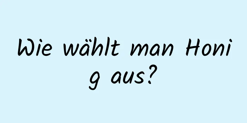 Wie wählt man Honig aus?