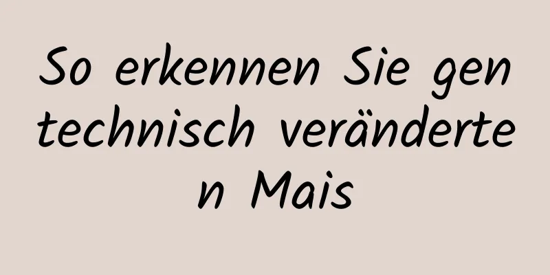 So erkennen Sie gentechnisch veränderten Mais