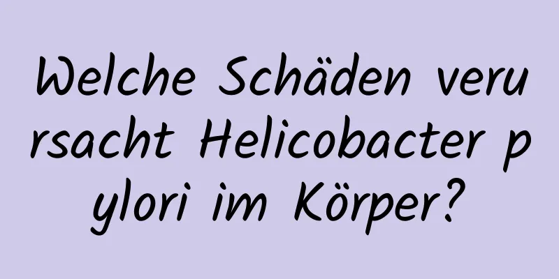 Welche Schäden verursacht Helicobacter pylori im Körper?