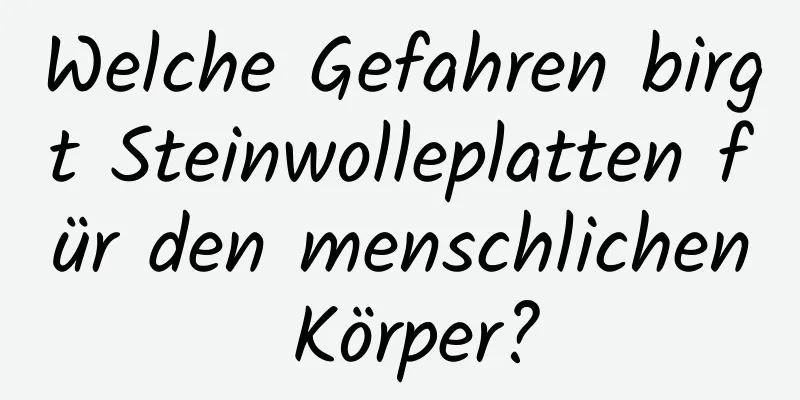 Welche Gefahren birgt Steinwolleplatten für den menschlichen Körper?