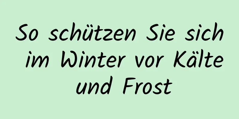 So schützen Sie sich im Winter vor Kälte und Frost