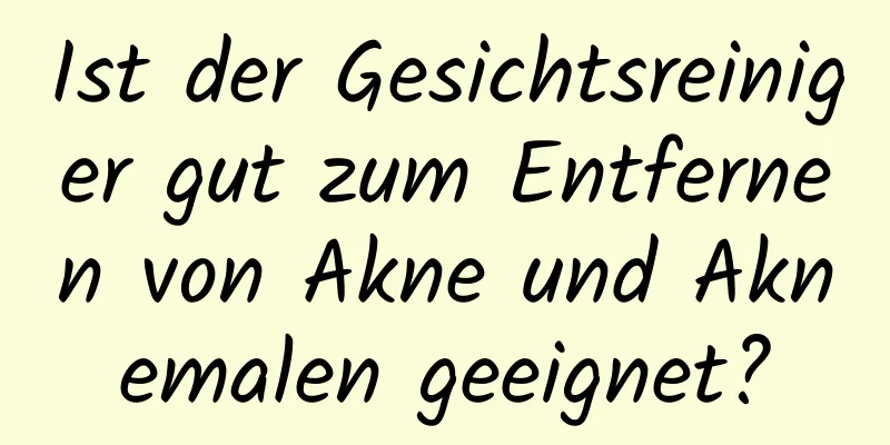 Ist der Gesichtsreiniger gut zum Entfernen von Akne und Aknemalen geeignet?