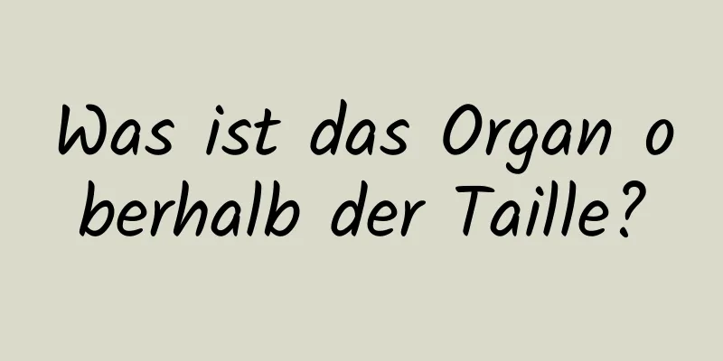 Was ist das Organ oberhalb der Taille?