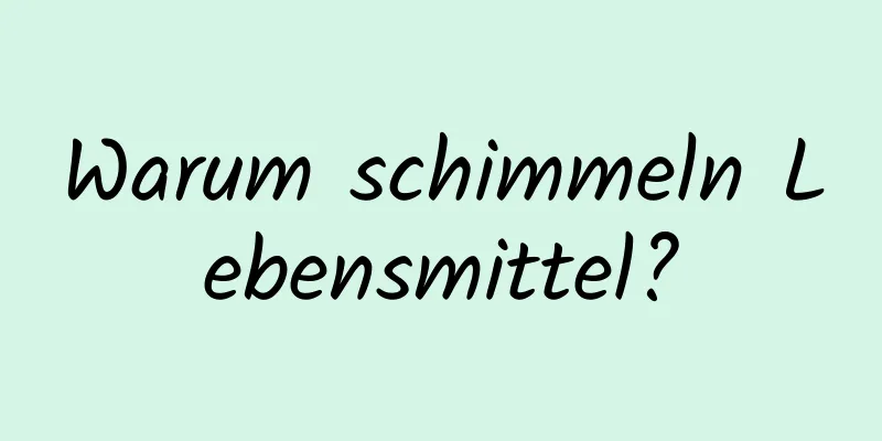 Warum schimmeln Lebensmittel?