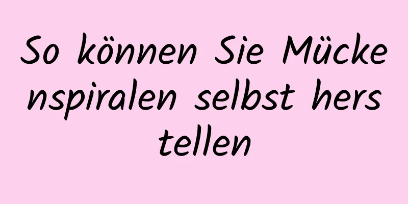 So können Sie Mückenspiralen selbst herstellen