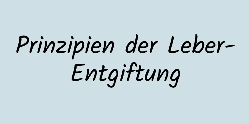 Prinzipien der Leber-Entgiftung