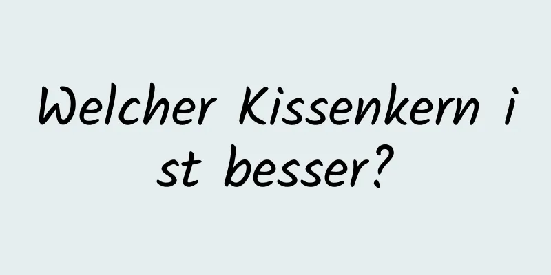 Welcher Kissenkern ist besser?