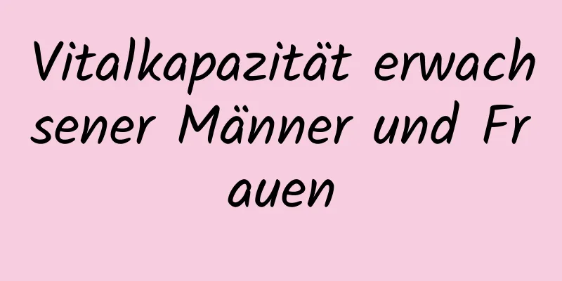 Vitalkapazität erwachsener Männer und Frauen