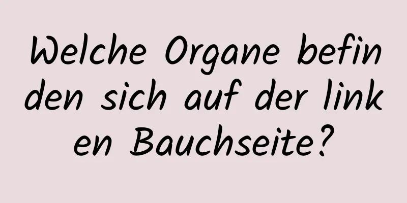 Welche Organe befinden sich auf der linken Bauchseite?