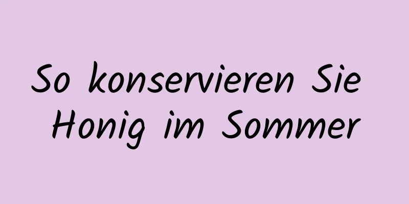 So konservieren Sie Honig im Sommer