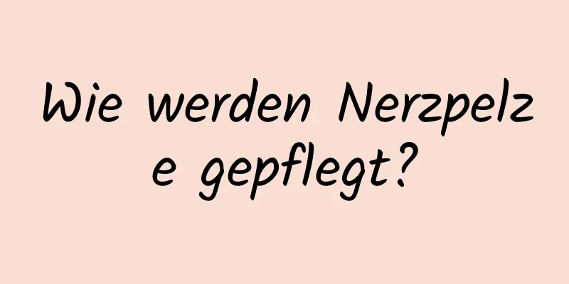 Wie werden Nerzpelze gepflegt?