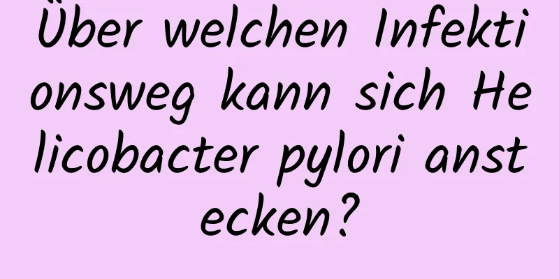 Über welchen Infektionsweg kann sich Helicobacter pylori anstecken?