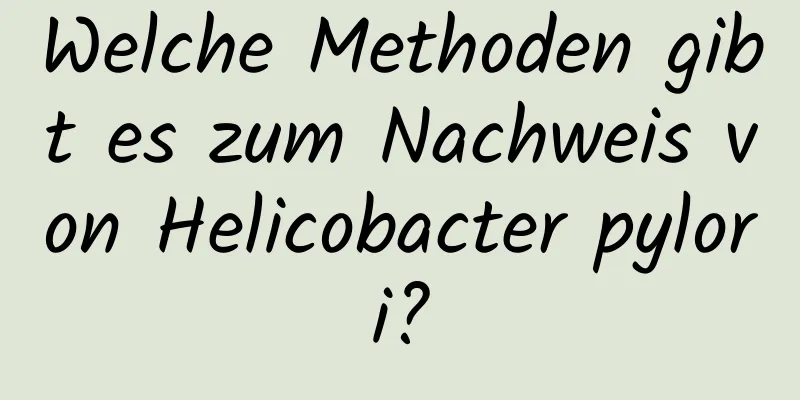 Welche Methoden gibt es zum Nachweis von Helicobacter pylori?