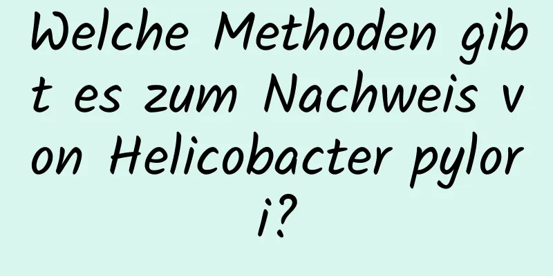 Welche Methoden gibt es zum Nachweis von Helicobacter pylori?