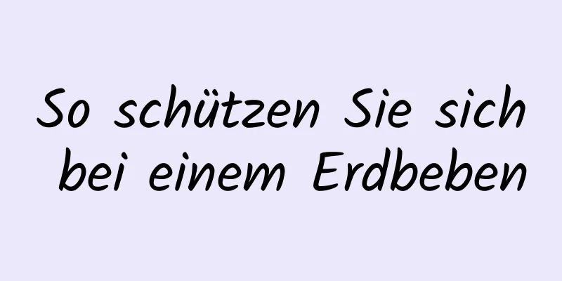 So schützen Sie sich bei einem Erdbeben